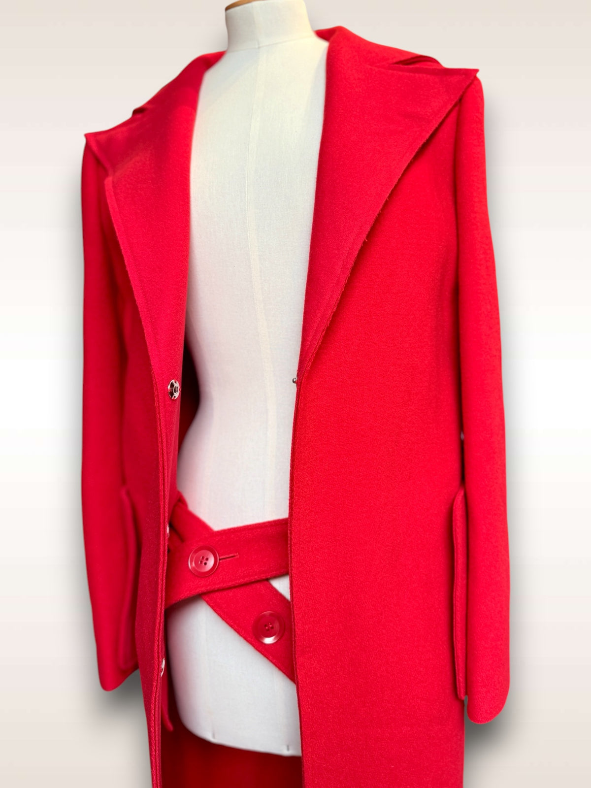 Yohji Yamamoto Red Coat with belt