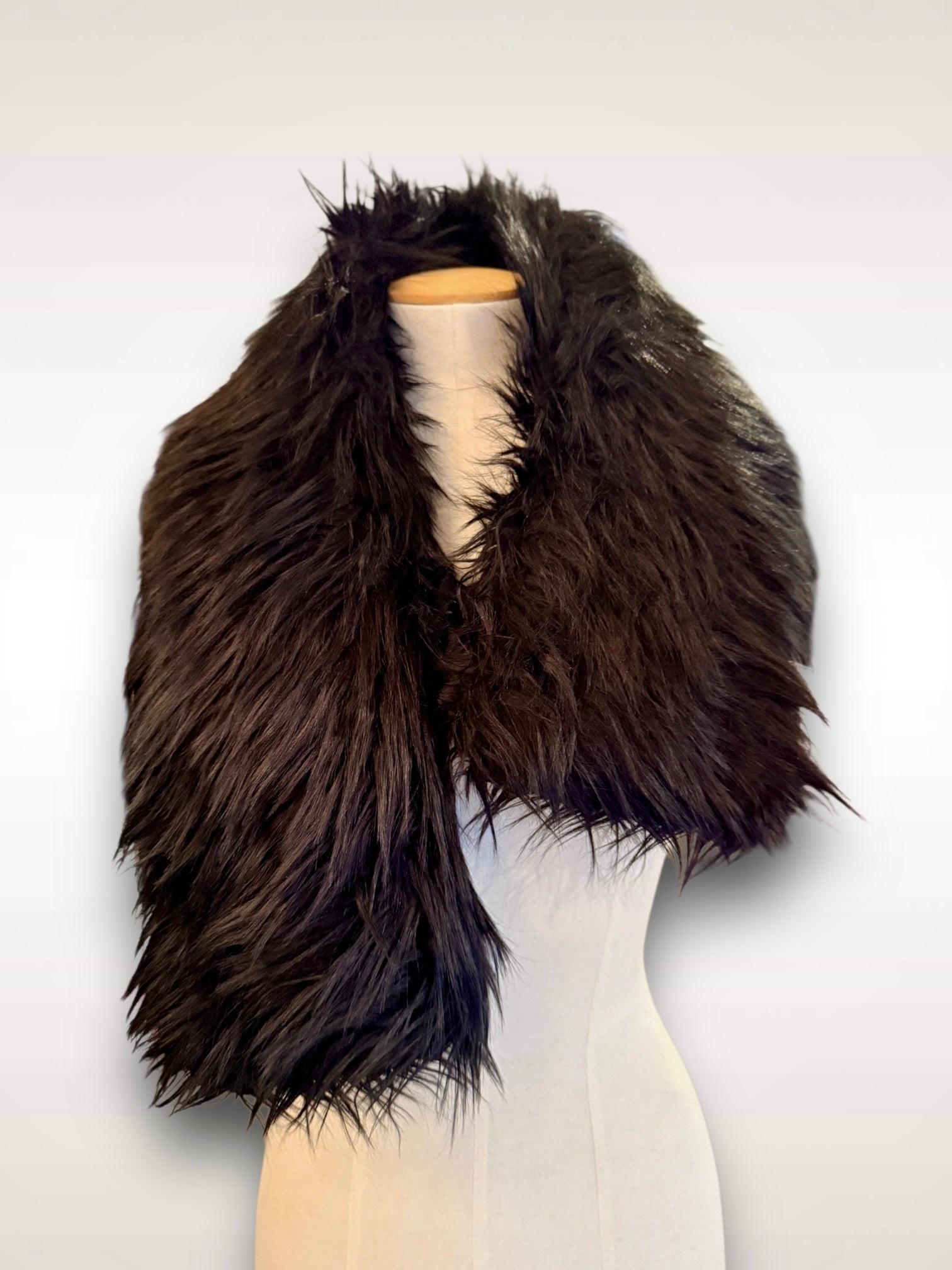 Yohji Yamamoto Scarf Faux Fur Shag Wrap AW 1997