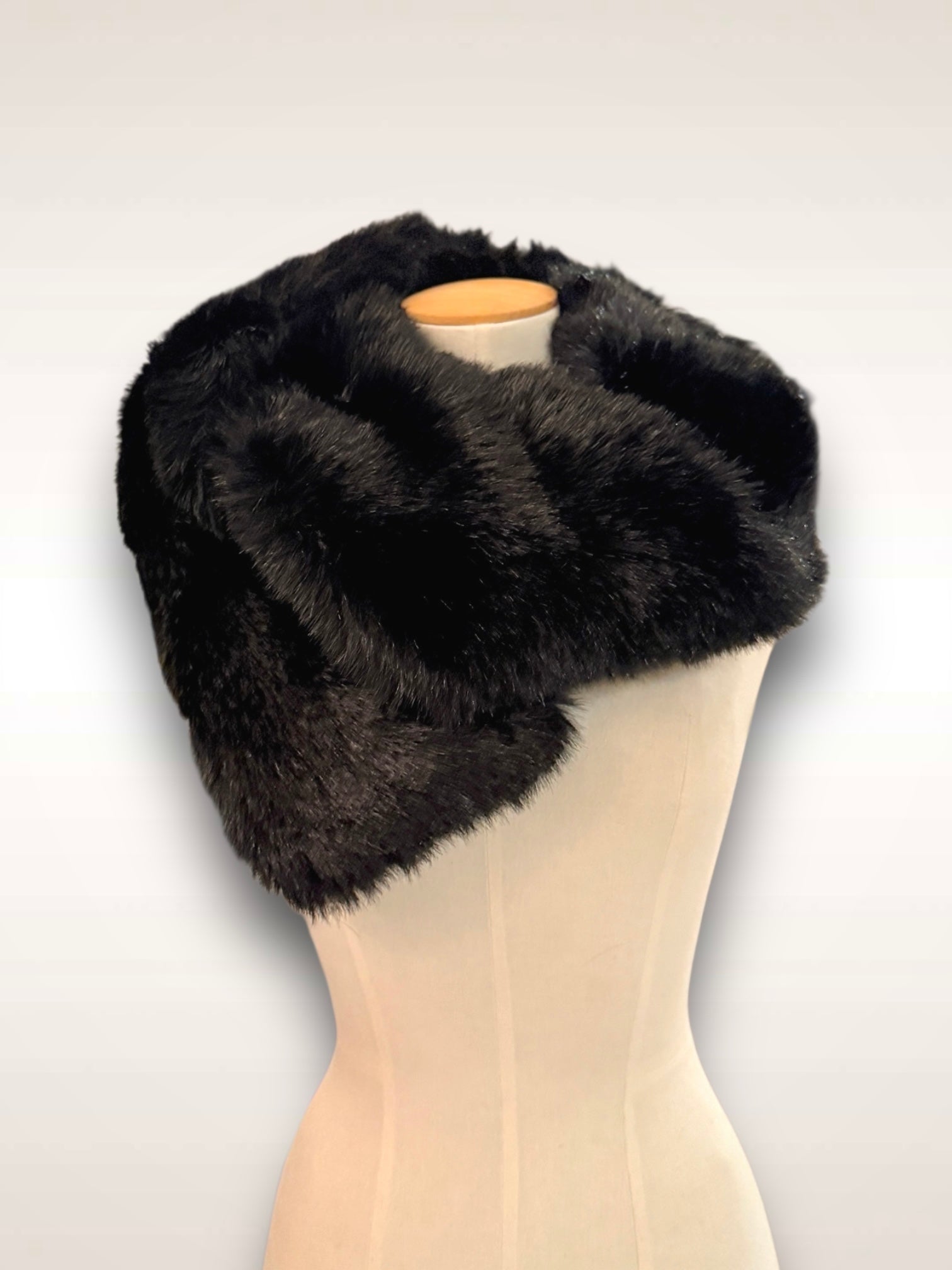 Yohji Yamamoto Scarf Faux Fur Wrap 1997