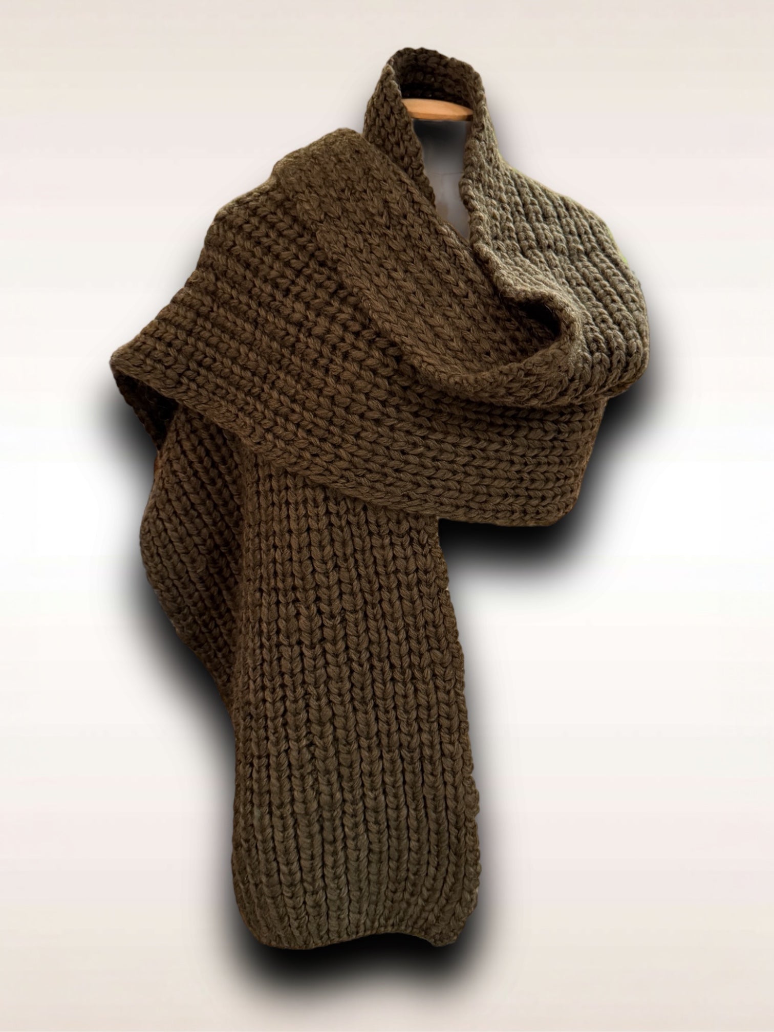 Yohji Yamamoto Scarf • Wool Hand Kniited Scarf front