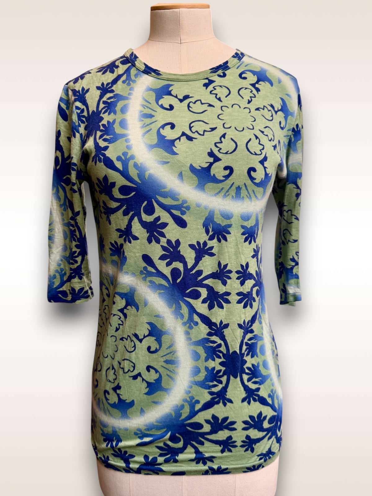 Yohji Yamamoto green blue T shirt  1994