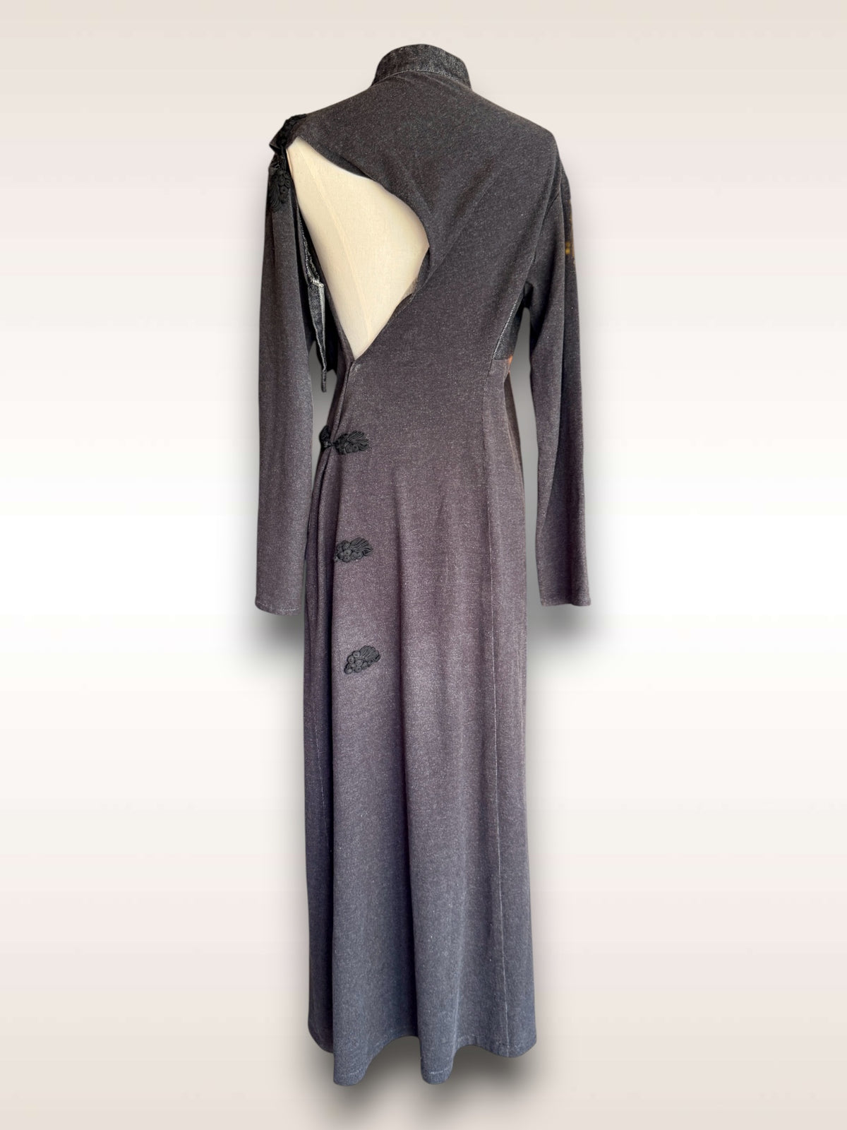 Yohji Yamamoto mandarin collar dress Spring 1994 back view