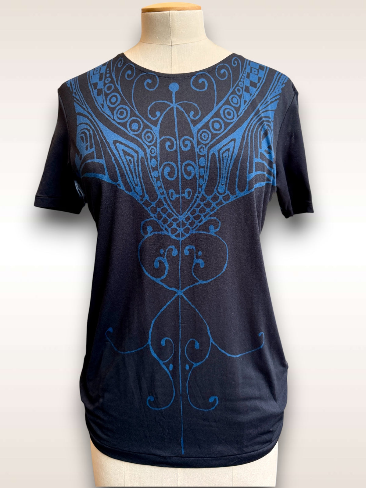 Yohji Yamamoto painted navy T-shirt