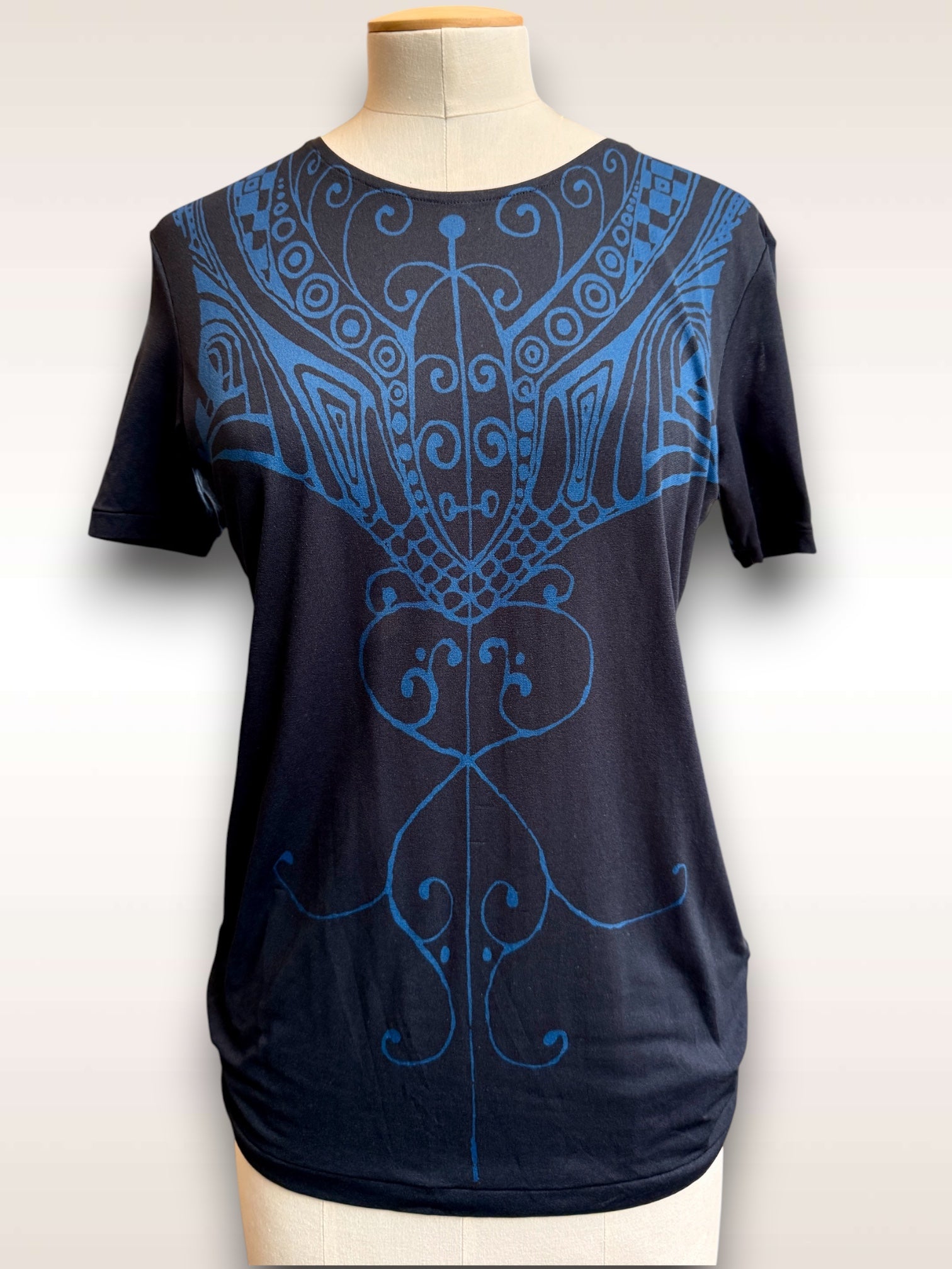 Yohji Yamamoto painted navy T-shirt