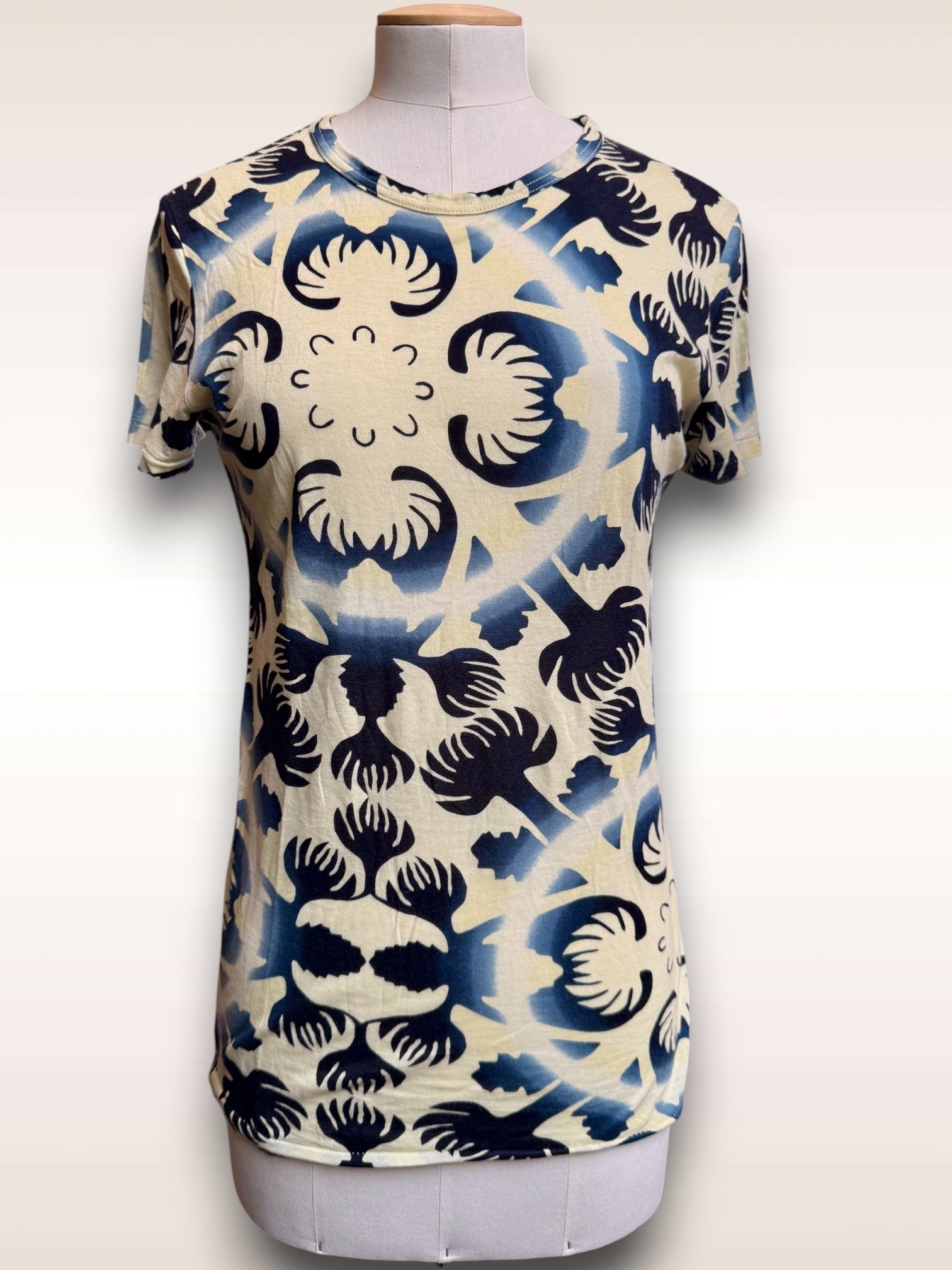 Yohji Yamamoto yellow navy t-shirt