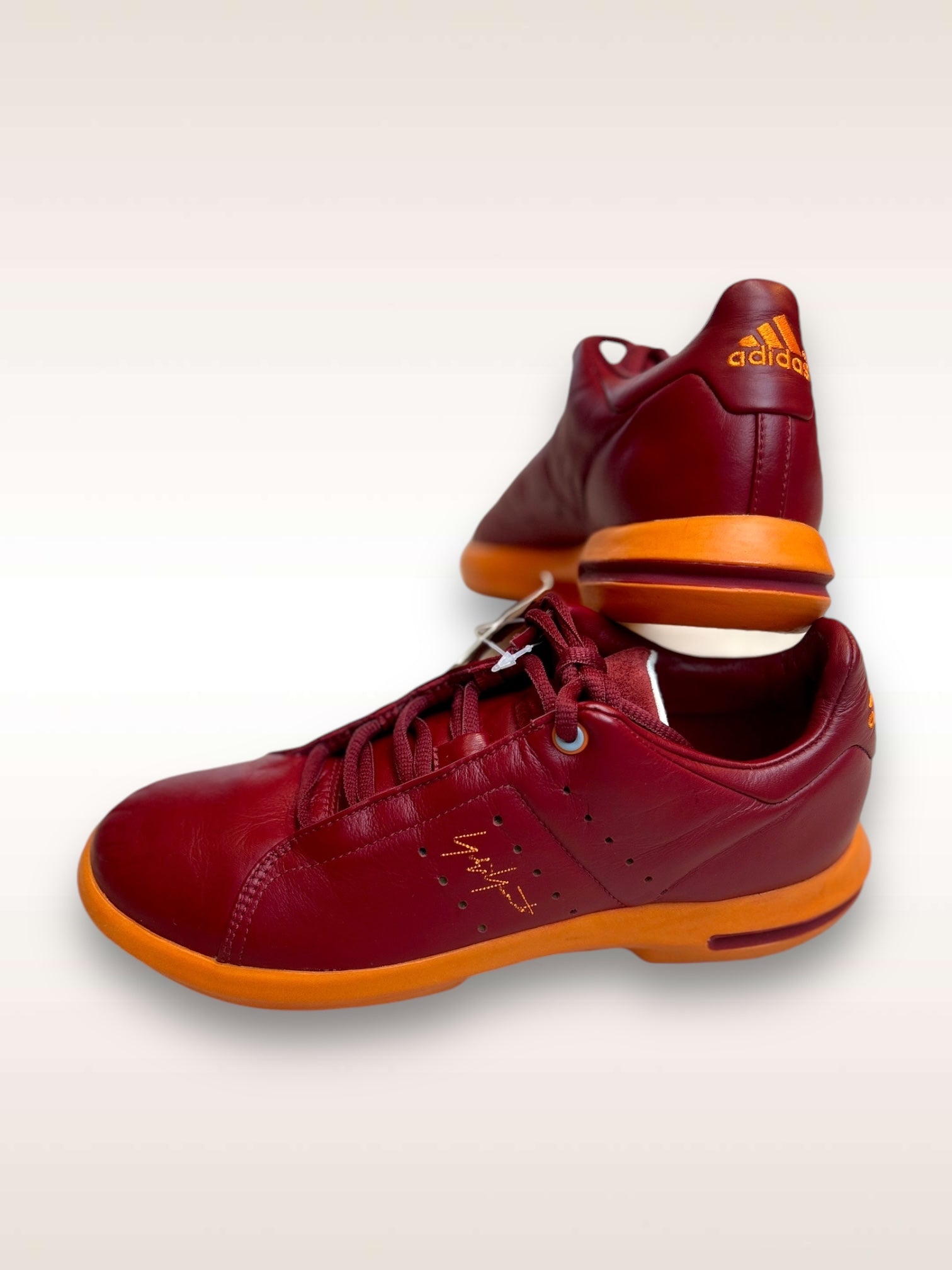 Yohji _Yamamoto_x_adidas_hills. Marron with Orange sole sneakers is from fall 2001 collection, first Yohji & Adidas collaboration