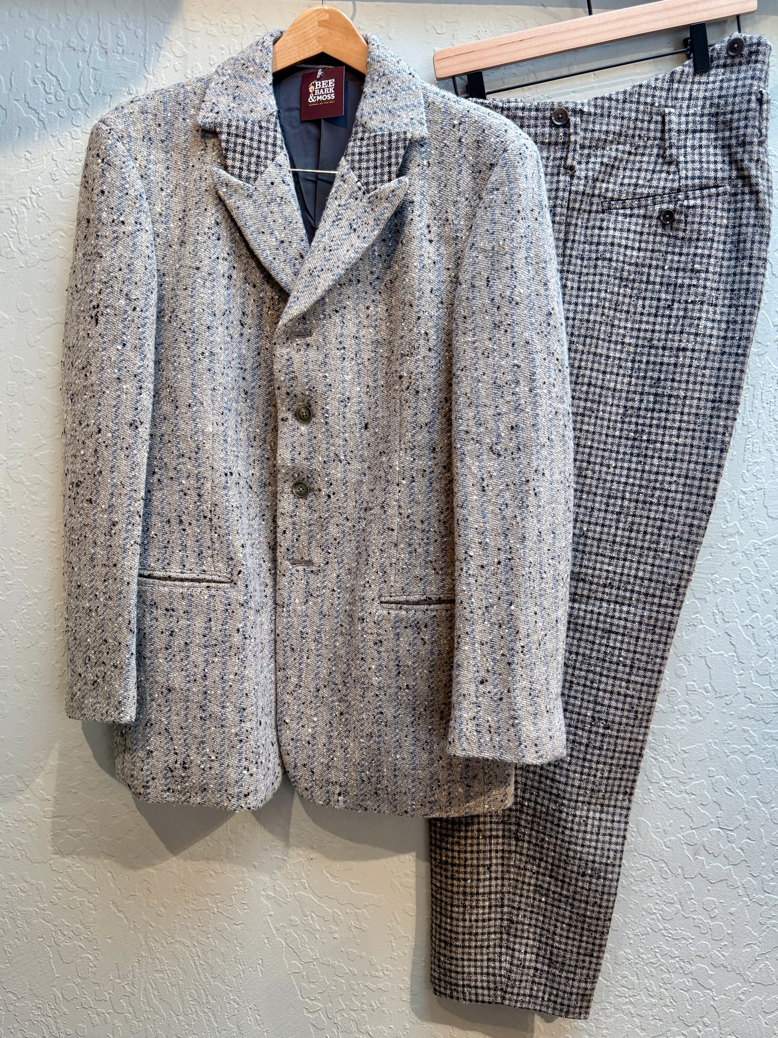 Yohji yamamoto wool tweed suit aw2001