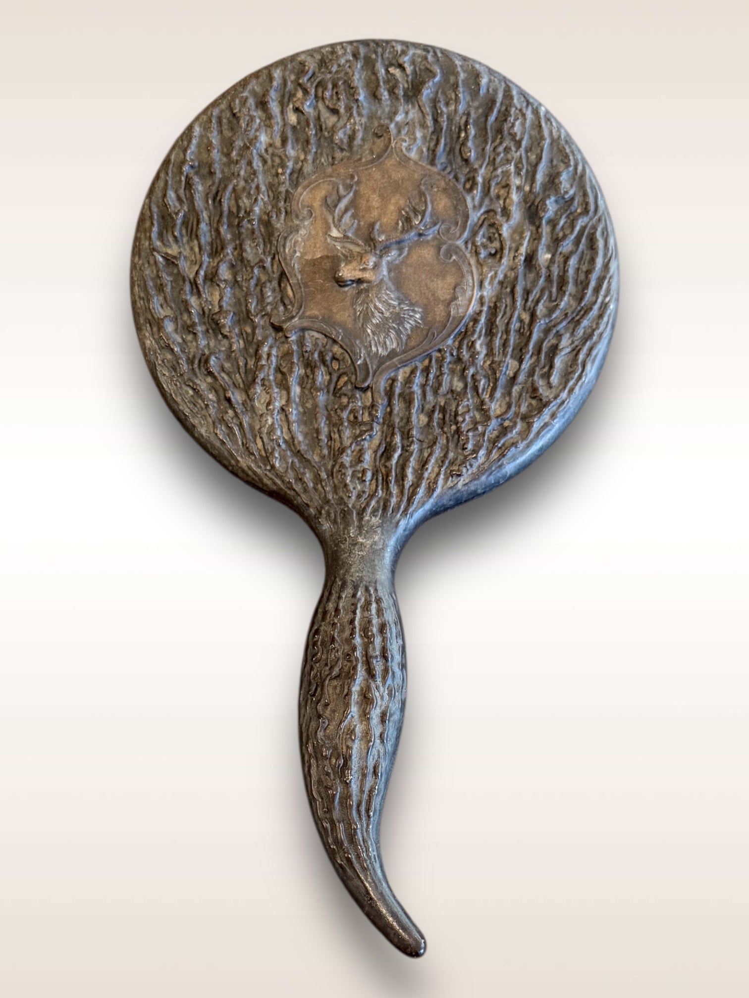 faux bois mirror stag