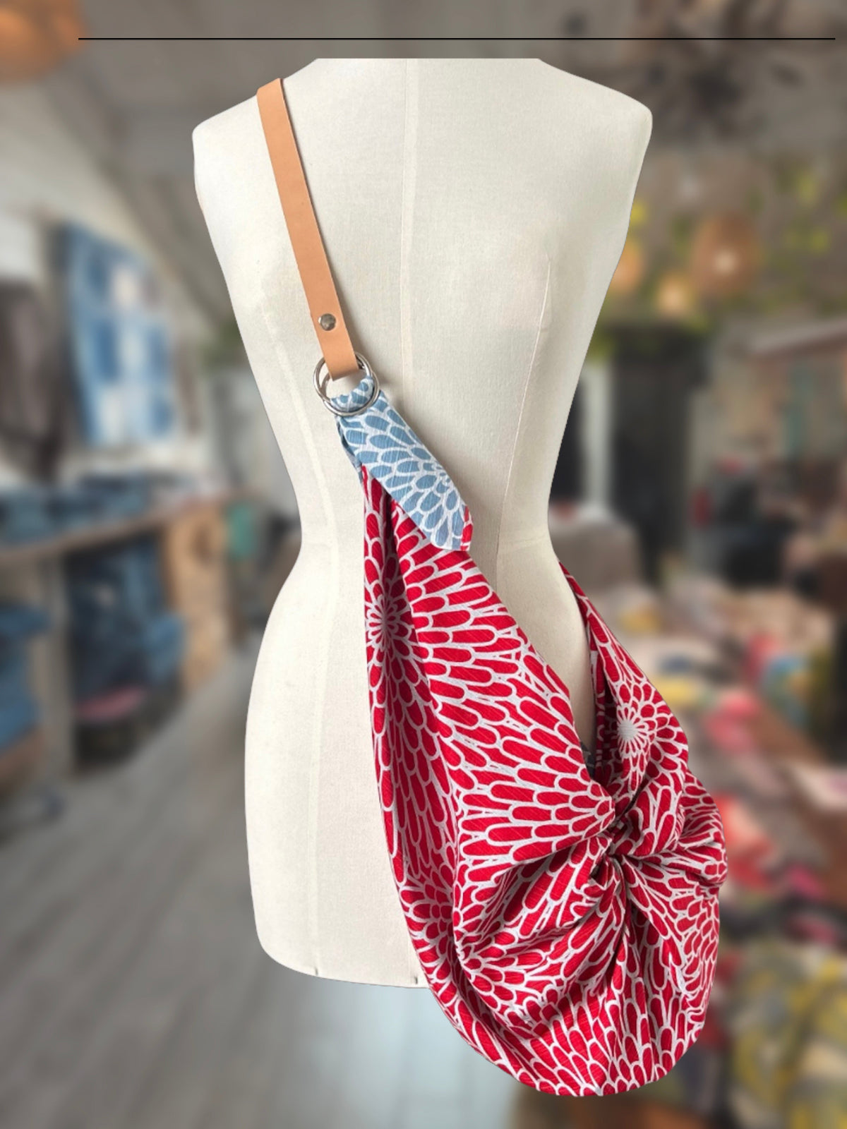 Furoshiki crossbody bag chrysanthemum