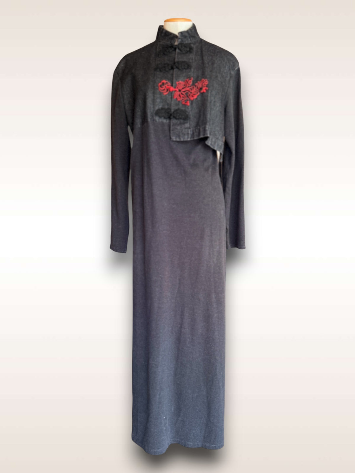 yohji yamamoto mandarin collar dress spring 1994