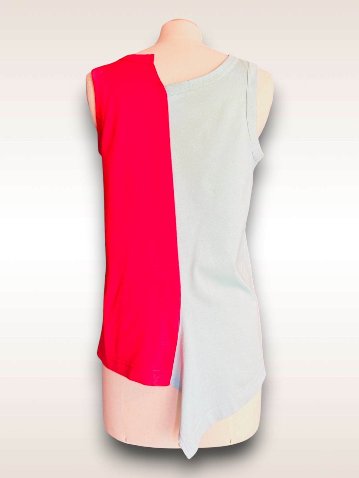 yohji yamamoto two toned tank back view