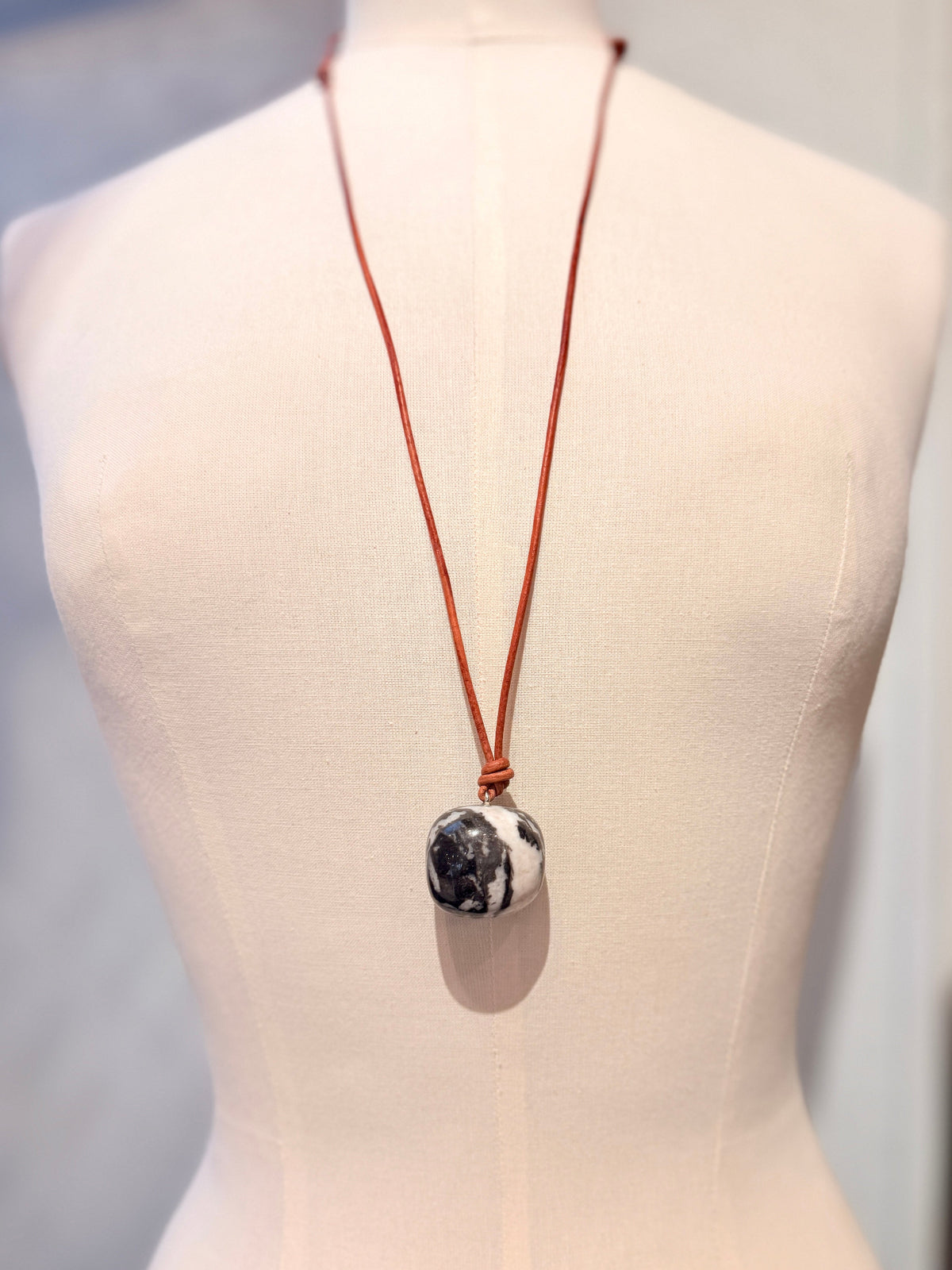 zebra agate necklace